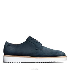 Clarks ernest walk clarks ante azul marino ZHDD043735 hombres gamuza azul marino