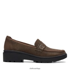 Clarks gamuza oliva oscuro clarks calla facilidad gamuza oliva oscuro ZHDD046243 unisexo ante oliva oscuro