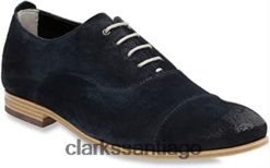 Clarks Gorra Clarks Chinley Oxford azul oscuro para hombre ZHDD04929 hombres azul oscuro