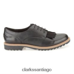 Clarks griff mabel clarks cuero negro ZHDD043885 mujer cuero negro