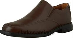 Clarks hombre unbizley lane vestido sin cordones de cuero oxfords clarks marrón ZHDD04741 hombres marrón