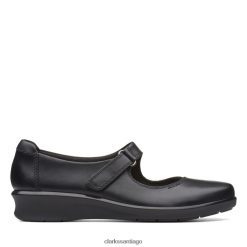 Clarks Hope Henley cuero negro Clarks cuero negro ZHDD045071 unisexo cuero negro