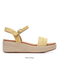 Clarks kimmei stitch yel low ante yel low ante clarks ZHDD045222 mujer gamuza amarilla