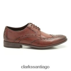 Clarks límite de tabla de cuero marrón clarks ZHDD044529 hombres cuero marrón