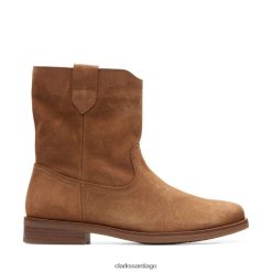 Clarks memi mid tan ante clarks tan ante ZHDD045335 mujer gamuza color canela