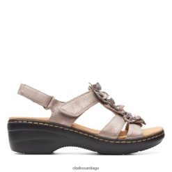 Clarks merliah sheryl topo metalizado clarks topo metalizado ZHDD046333 mujer gris pardo metalizado