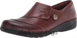Clarks mocasín cheyn misha para mujer plano cuero tostado oscuro clarks ZHDD041710 mujer cuero bronceado oscuro