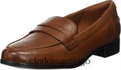 Clarks Mocasín clarks hamble de piel marrón tostado para mujer ZHDD041723 mujer cuero marrón tostado