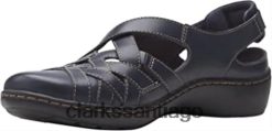 Clarks mocasín cora dream plano mujer piel azul marino clarks ZHDD04286 mujer