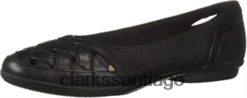 Clarks mocasín mujer Gracelmaze plano piel negro clarks ZHDD041486 mujer