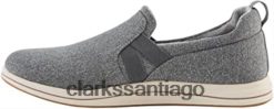 Clarks Mocasín plano Clarks Breeze Bali de textil gris oscuro para mujer ZHDD042744 mujer