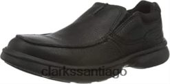 Clarks mocasines bradley free de hombre de piel caída negra clarks ZHDD042196 hombres cuero negro caído