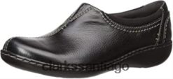 Clarks mocasines clarks ashland joy para mujer de cuero negro ZHDD04677 mujer cuero negro