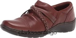 Clarks mocasines clarks cora Braidshoe para mujer color tostado oscuro ZHDD04413 mujer bronceado oscuro