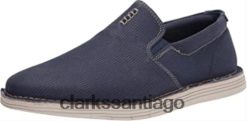 Clarks Mocasines clarks forge free de lona azul oscuro para hombre ZHDD042352 hombres lienzo azul oscuro