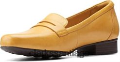 Clarks Mocasines Clarks Juliet Coast para mujer de piel baja color amarillo ZHDD04602 mujer cuero amarillo