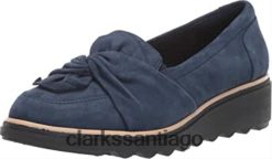 Clarks Mocasines clarks sharon dasher de ante azul marino para mujer ZHDD04291 mujer