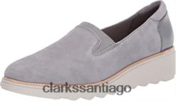 Clarks Mocasines clarks sharon dolly de ante gris claro para mujer ZHDD041467 mujer ante gris claro