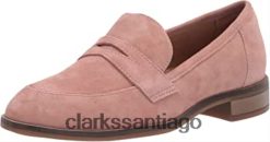Clarks mocasines clarks trish rose de gamuza rosa para mujer ZHDD041432 mujer gamuza rosa