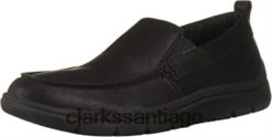 Clarks mocasines clarks tunsil way de hombre sintético negro ZHDD041628 hombres negro sintético
