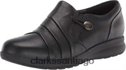 Clarks Mocasines clarks un adorn loopun adorn de cuero negro para mujer ZHDD042528 mujer cuero negro
