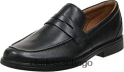 Clarks mocasines clarks un aldric step de cuero negro para hombre ZHDD042516 hombres
