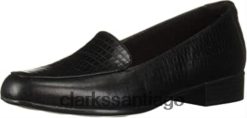 Clarks mocasines juliet lora de mujer con estampado de piel de cocodrilo negro clarks ZHDD041428 mujer estampado de piel de cocodrilo negro