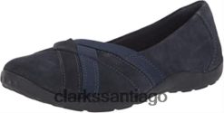 Clarks Mocasines planos clarks haley jay de ante azul marino para mujer ZHDD041664 mujer gamuza azul marino