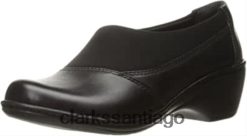 Clarks mocasines sin cordones channing enna para mujer clarks negros ZHDD04420 mujer