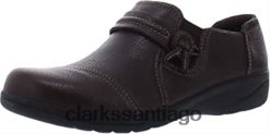 Clarks Mocasines sin cordones clarks cheyn madi de piel caída marrón oscuro para mujer ZHDD0459 mujer cuero caído marrón oscuro