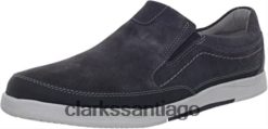 Clarks Mocasines Vulcan Remus Hombre De Ante Azul Zapatos Clarks ZHDD042900 hombres