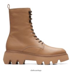 Clarks motivo 20 encaje cuero tostado claro clarks de cuero tostado claro ZHDD045302 mujer cuero tostado claro