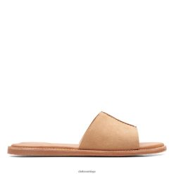 Clarks Mule Clarks Karsea de ante color tostado claro ZHDD043312 mujer gamuza color canela claro