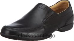 Clarks pantuflas bajas reclinables gratis para hombre clarks negro ZHDD041255 hombres cuero negro