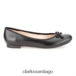 Clarks paseo en carrusel clarks de cuero negro ZHDD044083 unisexo cuero negro