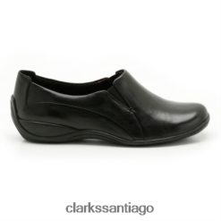 Clarks pastel de café clarks de cuero negro ZHDD044080 unisexo cuero negro