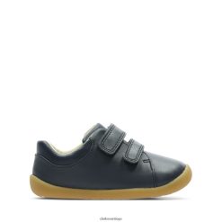 Clarks roamer craft t clarks cuero azul marino ZHDD043805 niños cuero azul marino