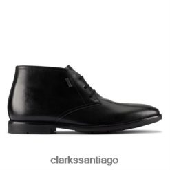 Clarks ronnie lo gtx clarks cuero negro ZHDD044359 hombres cuero negro