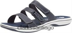 Clarks sandalia brinkley Coast slide mujer clarks azul marino sintético ZHDD042887 mujer azul marino sintético