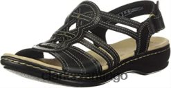 Clarks sandalia clarks leisa janna mujer piel negro ZHDD042973 mujer cuero negro