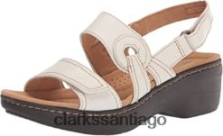 Clarks Sandalia Clarks Mujer Merliah Opal Tacón Piel Blanco ZHDD041650 mujer cuero blanco