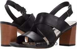 Clarks Sandalia de tacón clarks jocelynne bao de mujer en piel negra ZHDD042347 mujer cuero negro