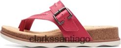 Clarks Sandalia plana clarks mujer brynn madi piel fucsia ZHDD042760 mujer cuero fucsia