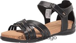 Clarks Sandalia plana clarks roseville cove piel negro ZHDD041058 mujer cuero negro