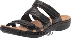Clarks sandalia plana laurieann cove hombre clarks cuero negro ZHDD04877 hombres cuero negro