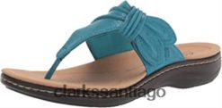 Clarks sandalia plana laurieann rae mujer textil turquesa clarks ZHDD04310 mujer