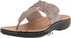 Clarks sandalia plana mujer laurieann rae taupe metalizado sintetico clarks ZHDD04430 mujer