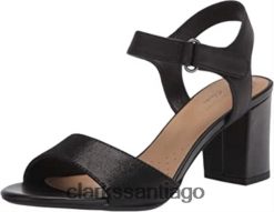 Clarks Sandalia tacón clarks deva alice mujer piel negra ZHDD04464 mujer cuero negro