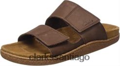 Clarks sandalia tipo chancla con correa pilton para hombre de nobuk marrón clarks ZHDD041950 hombres nubuck marrón