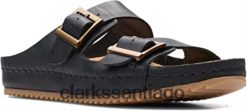 Clarks sandalias brookleigh sun de piel clarks negros ZHDD04446 unisexo